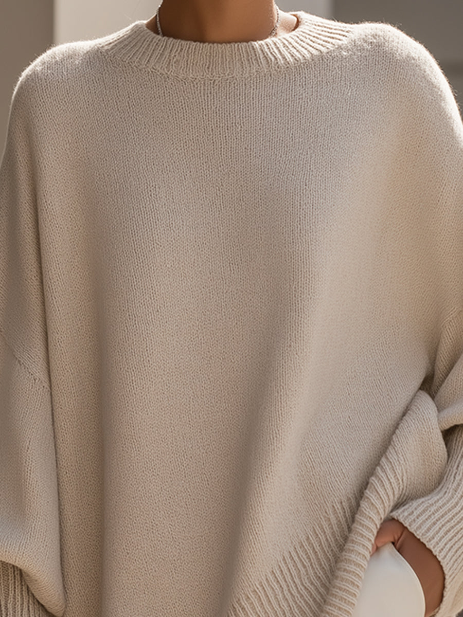 Liv | Oversized Trøje med Rund Hals