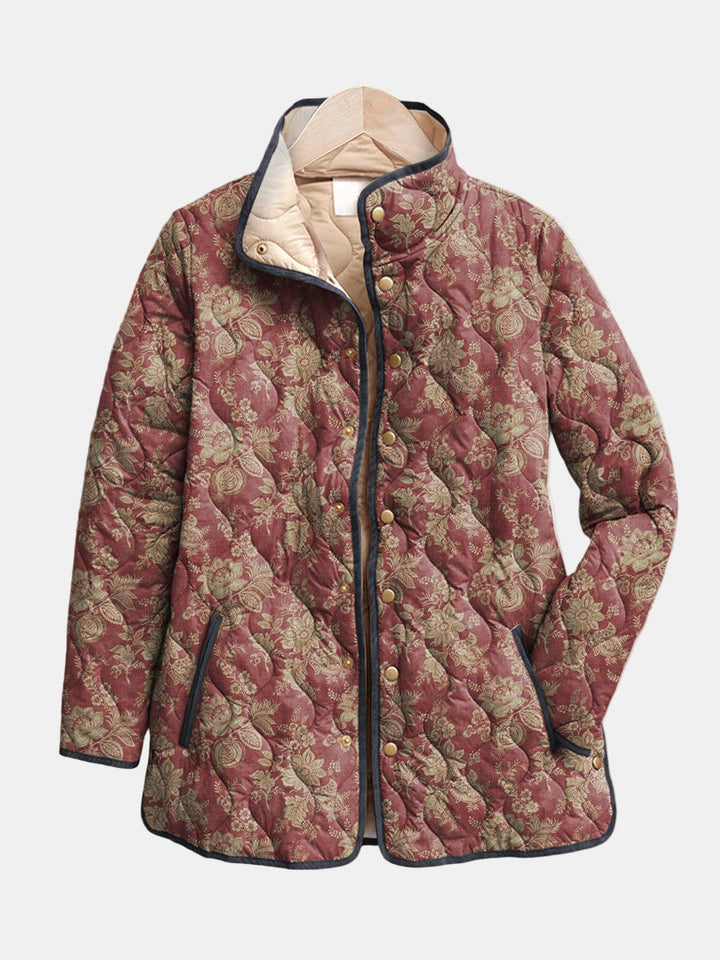 Amalie | Vintage blomsterprint quiltet jakke