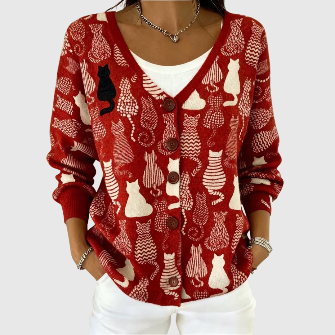 Vigga - Strikket cardigan med knapper