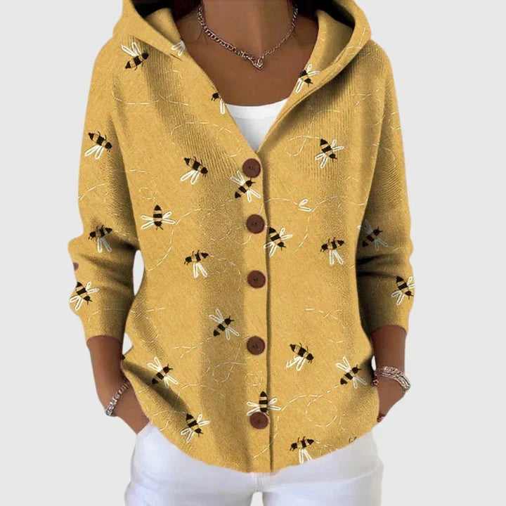 Ingrid - Strikket cardigan med hætte