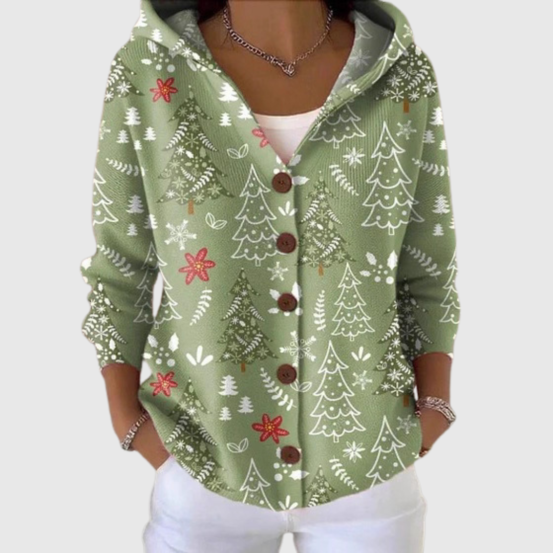 Johanne - Strikket cardigan med hætte