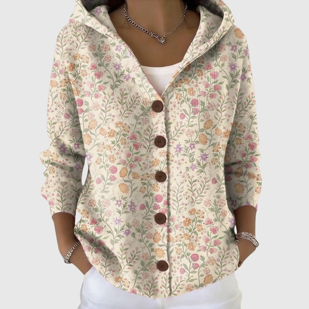 Liva - Strikket cardigan med hætte