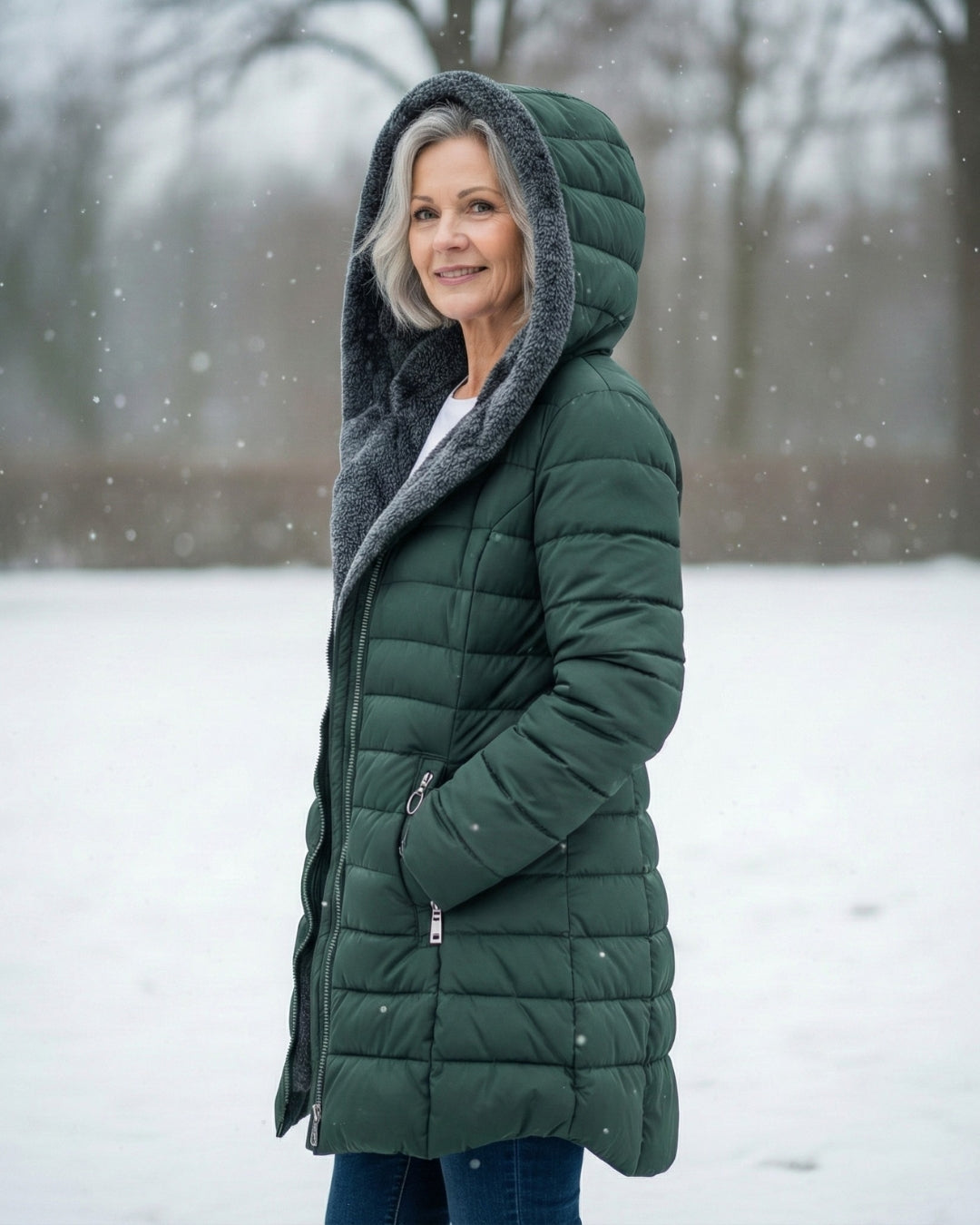 Grace | Varm fleece-dunjakke