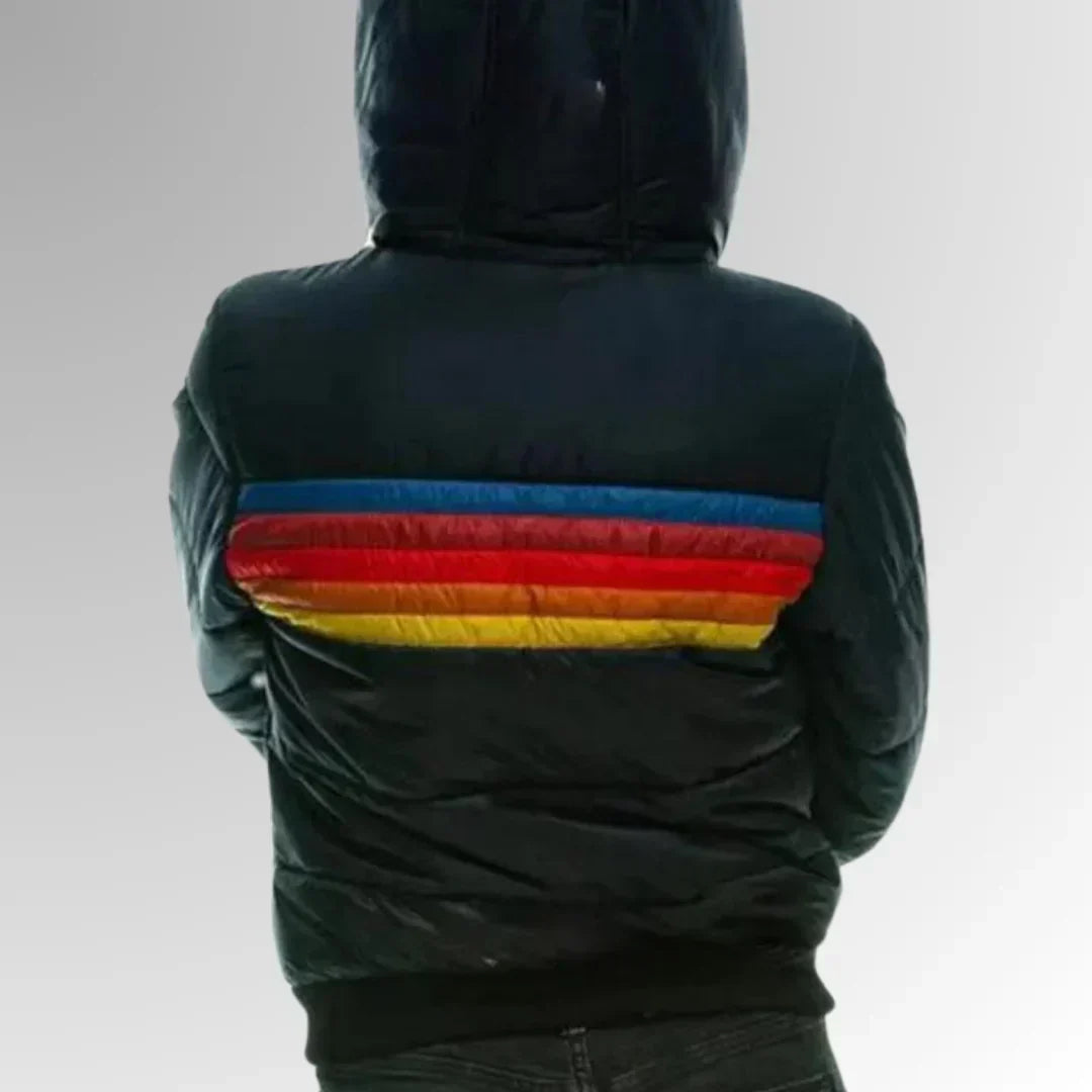 Ronja | Retro stribet dunjakke til kvinder