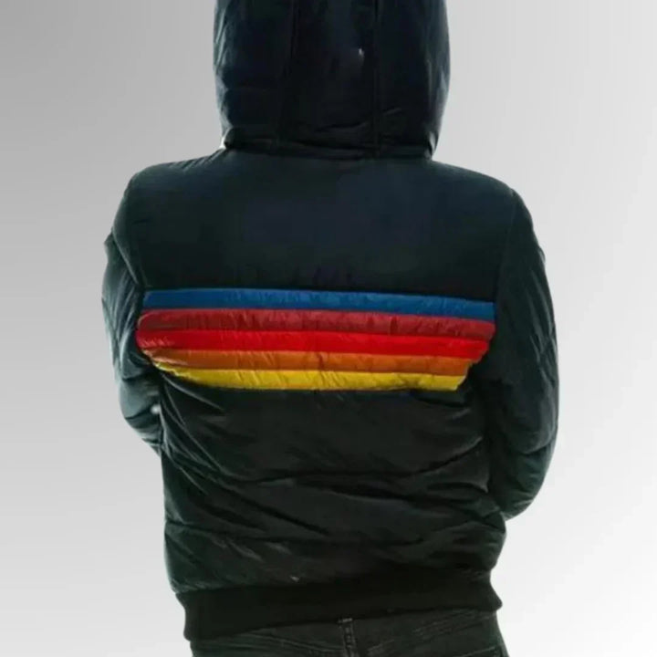Ronja | Retro stribet dunjakke til kvinder