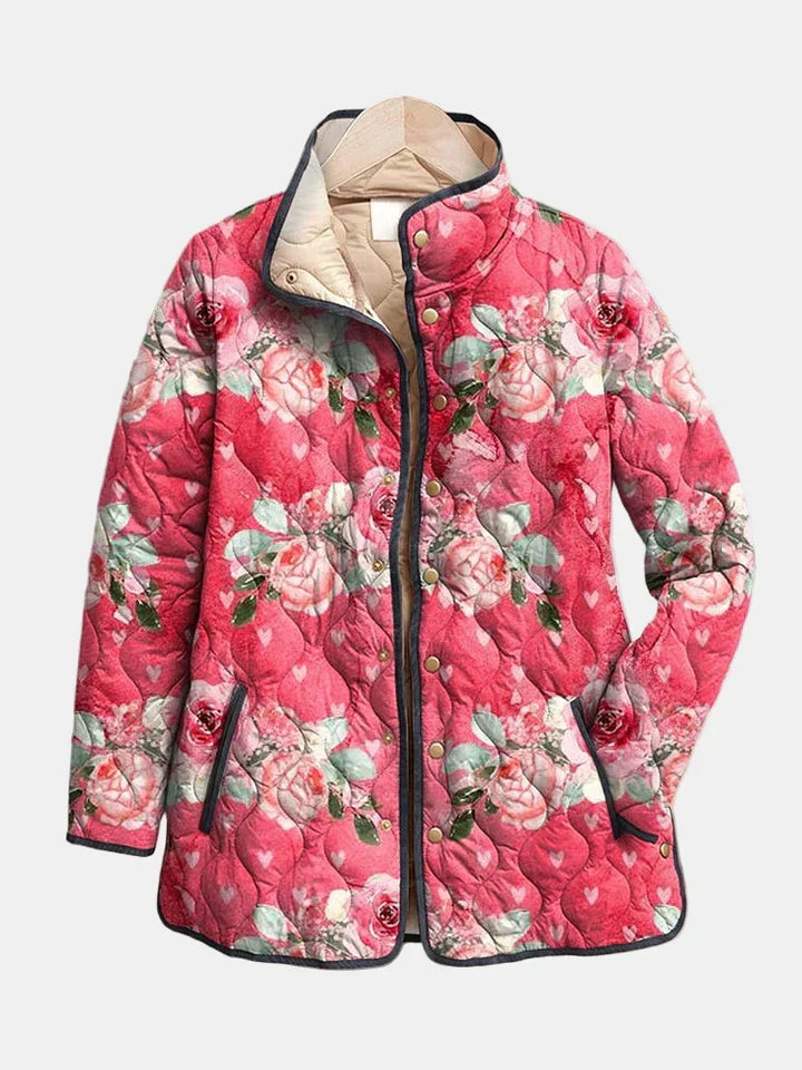 Amalie | Vintage blomsterprint quiltet jakke