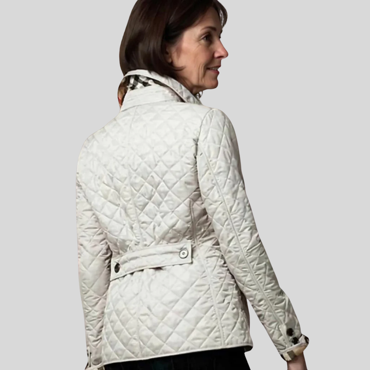Ditte | Afslappet quiltet jakke med nedslået krave