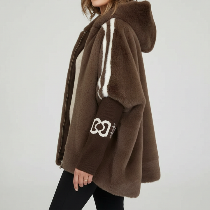 Bjørk | Hættejakke med kunstpels