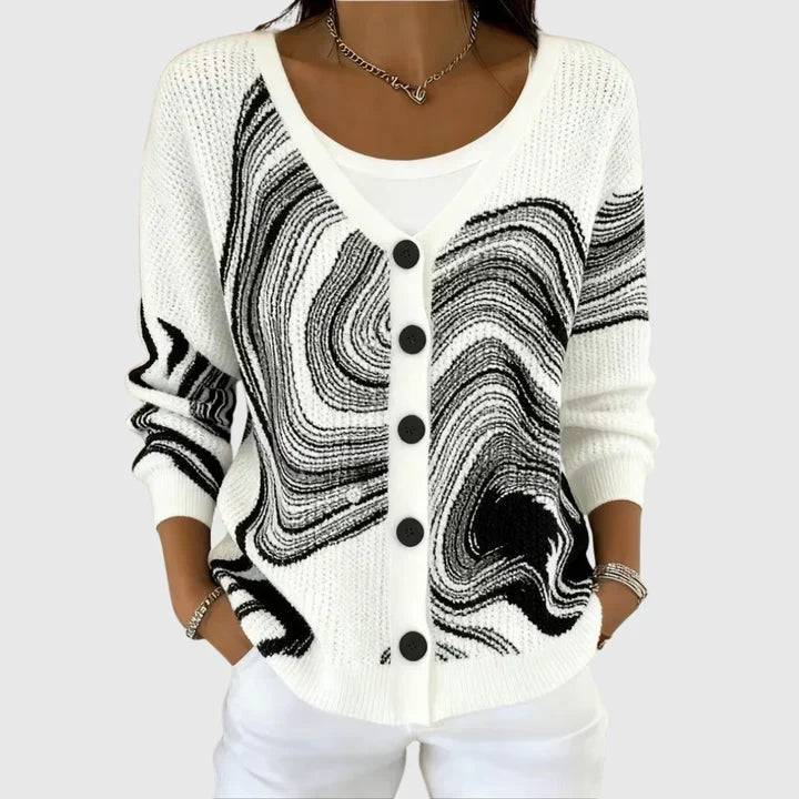 Cecilie - Strikket cardigan med knapper