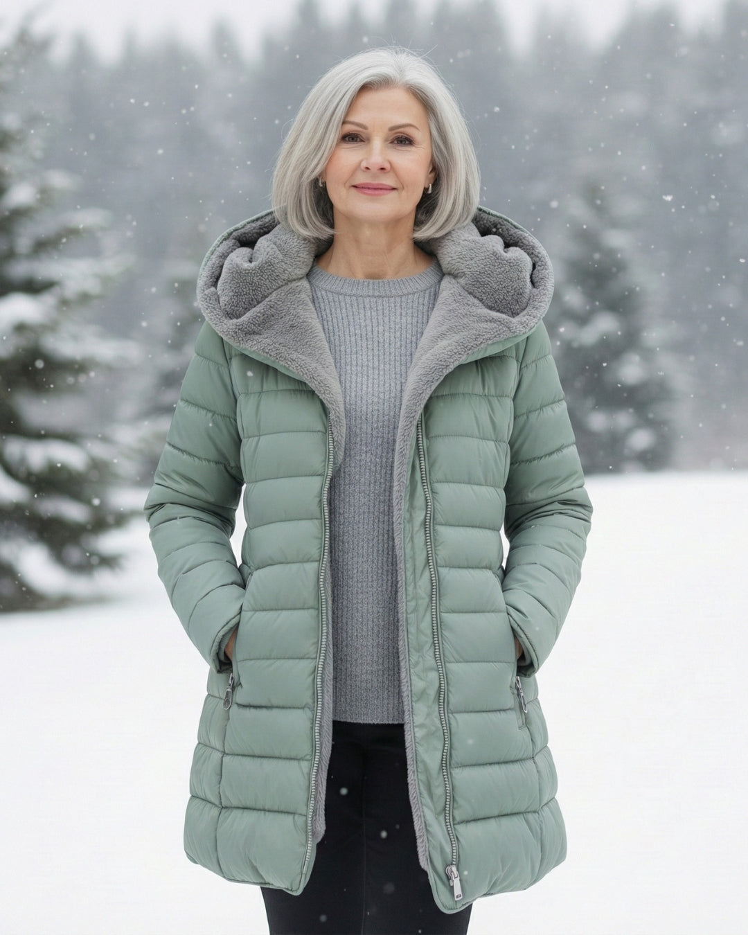 Grace | Varm fleece-dunjakke