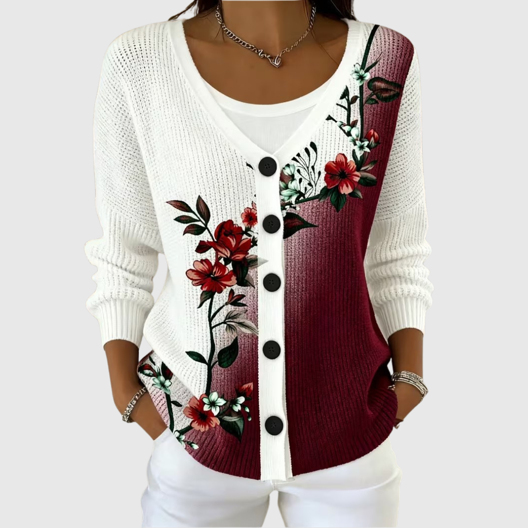 Frida - Strikket cardigan med knapper