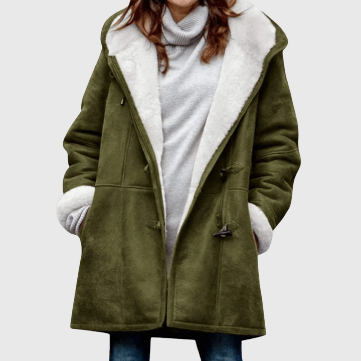 Selma | Varm ruskindslook fleece-efterårsjakke
