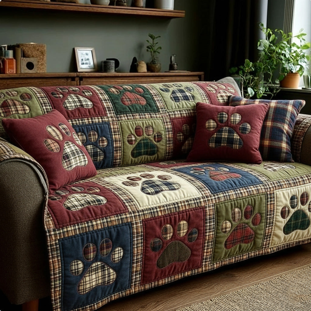 Fleur - Polstret sofa betræk Pote og Hjerte