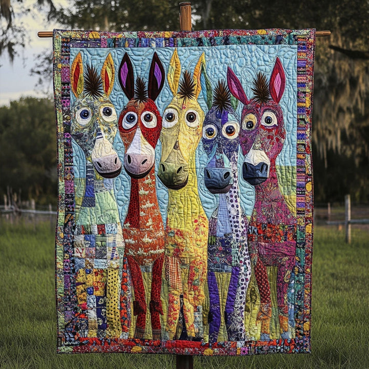 Sacha - Vatteret tæppe af pony patchwork