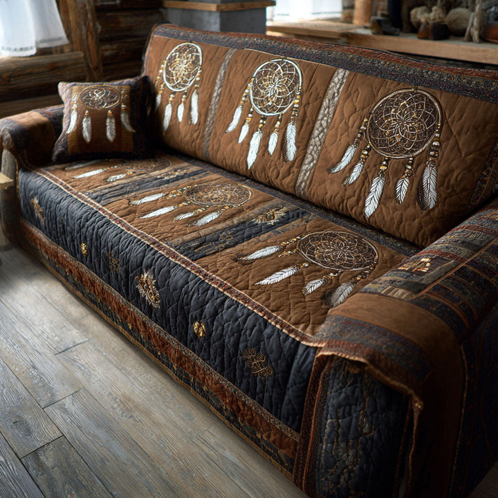 Janne - Polstret sofaovertræk Motif Tribal Nattelig