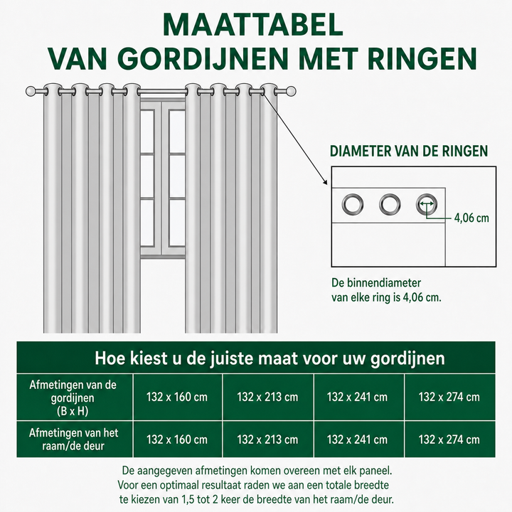 Merel - Vatterede gardiner Ørkenglød ved Horisonten