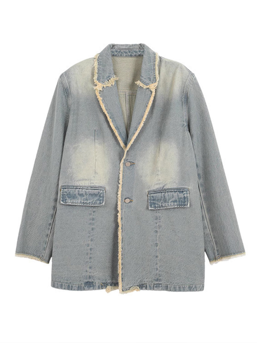Lisbeth | Vintage oversized blazer med rå kanter