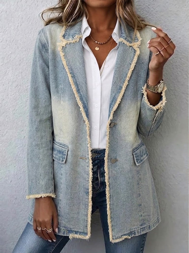 Lisbeth | Vintage oversized blazer med rå kanter