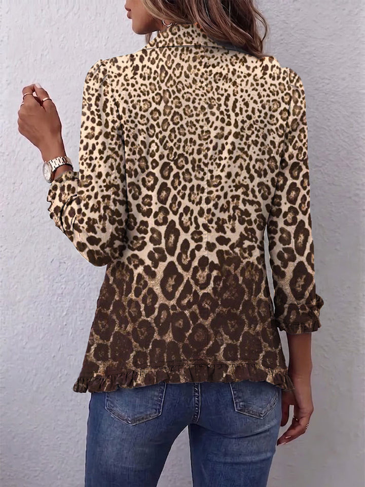 Bitten | Leopardprint plisseret jakke