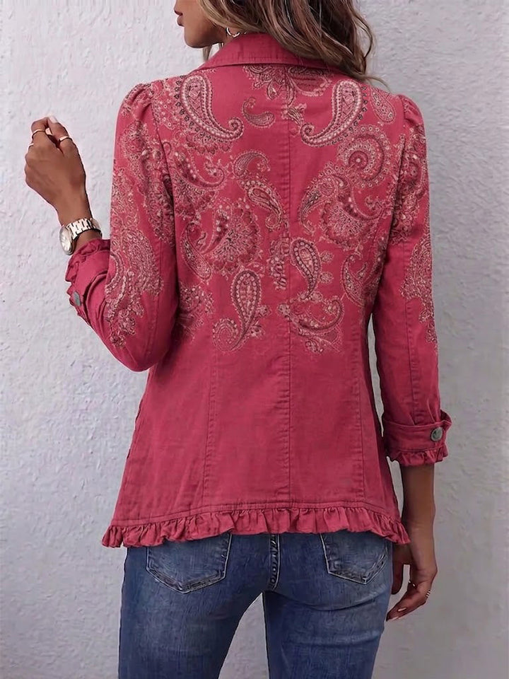 Randi | Vintage paisley print plisseret jakke