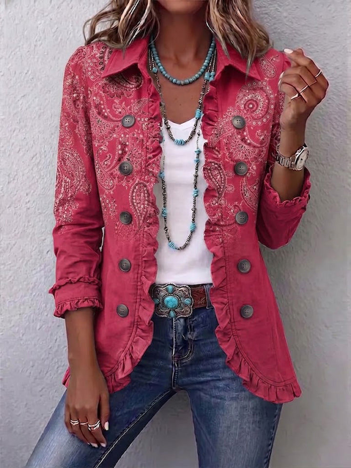 Randi | Vintage paisley print plisseret jakke