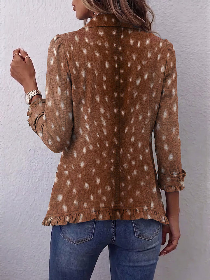 Camilla | Bohemian dyreprint plisseret jakke