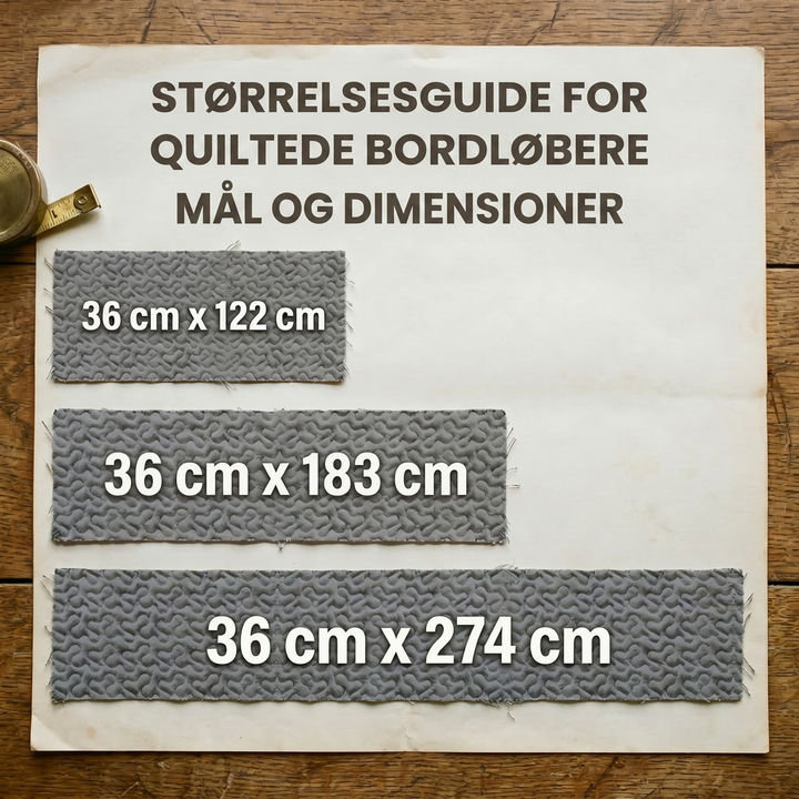 Quiltet bordløber - Rustik Magnolia Blomst
